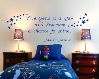 Everyone is a Star Quotes Wall Decal Lettering Vinyl Art Stickers